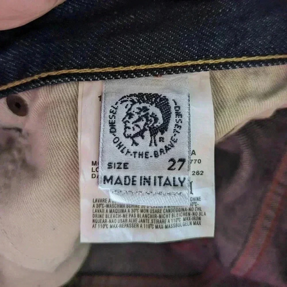 NWT ! DIESEL model Riden size 27X32 straight leg low rise 100% cotton - Picture 7 of 12